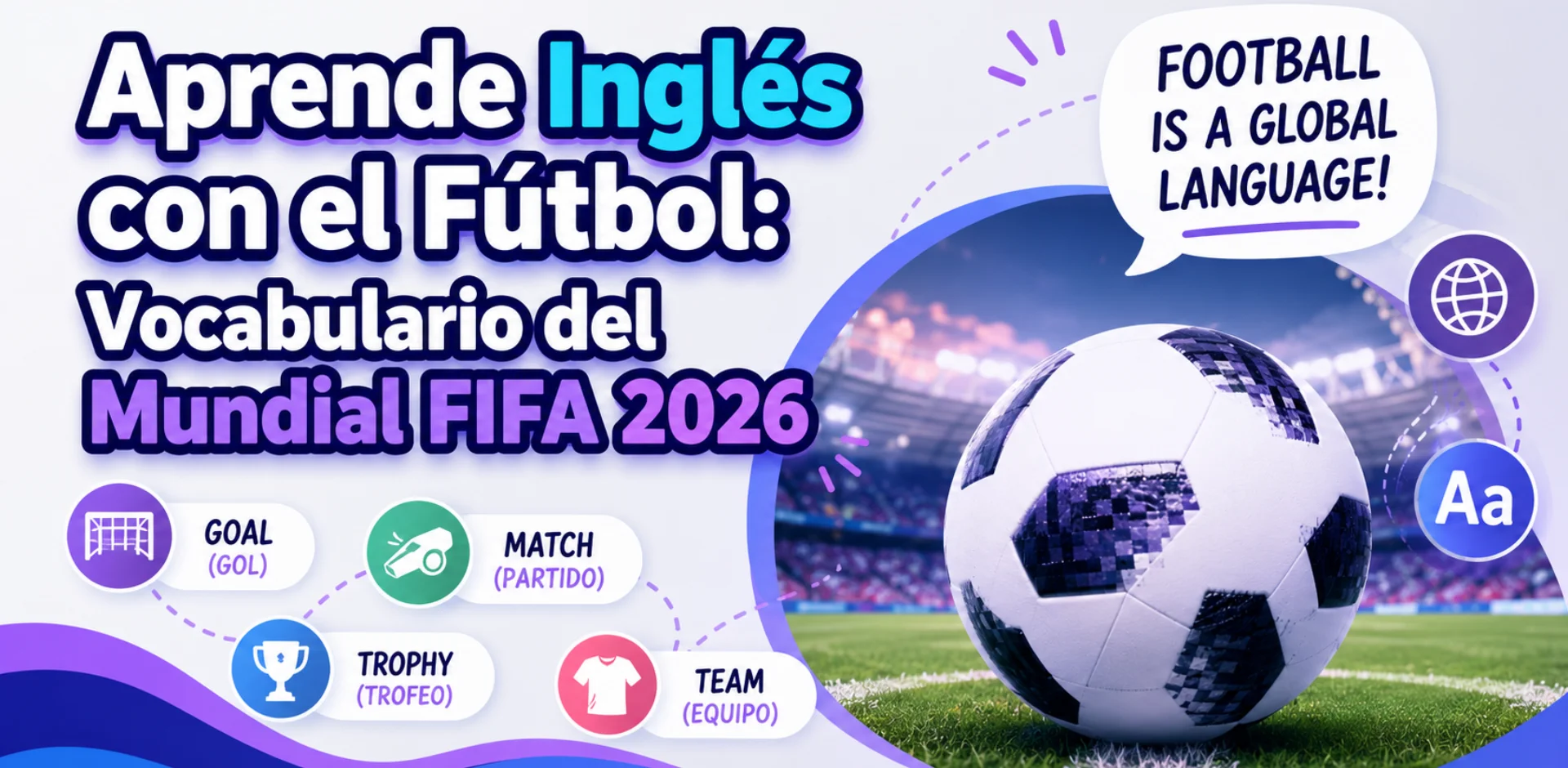 Aprende Inglés con el Fútbol: Vocabulario del Mundial FIFA 2026